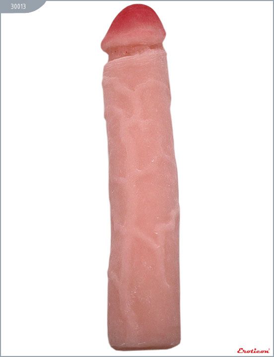 Телесный фаллоимитатор без мошонки из ультраскин - 23,5 см.