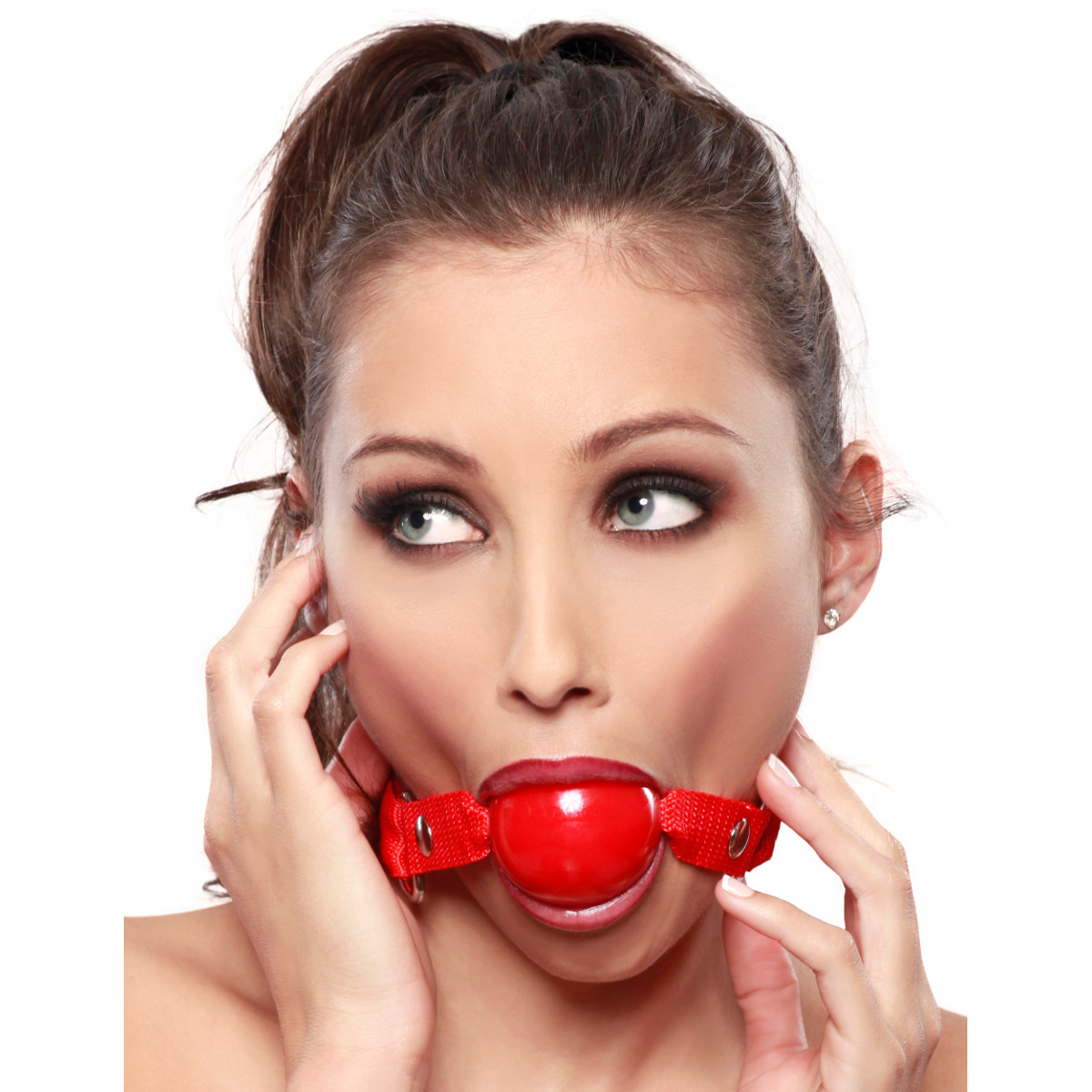 Кляп с отверстиями Pipedream Fetish Fantasy Series Breathable Ball Gag, черный 2172-00 PD - PipeDream - Кляпы шары - Купить