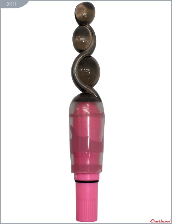 Чёрный анальный вибратор - 19 см.